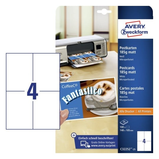 Karteikarten C 25 Avery Zweckform