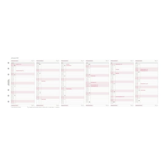 Chronoplan Jahresplan 50502 96 x 172 mm