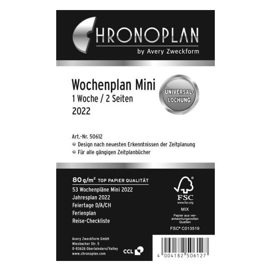 Chronoplan Wochenplan 50612