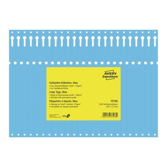 Schlaufen-Anhänger, Tyvek® 105g/m², zur Handbeschriftung T9106