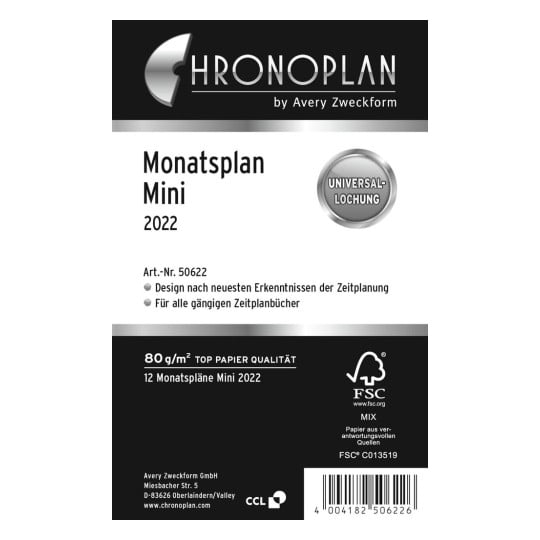 Chronoplan Monatsplan 50622