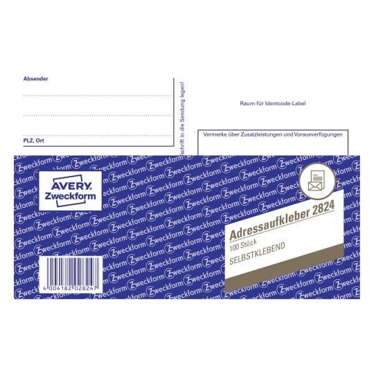 Adressaufkleber Paketaufkleber 2824 Avery Zweckform Der absender des pakets hat einen paketaufkleber gedruckt. adressaufkleber paketaufkleber 2824