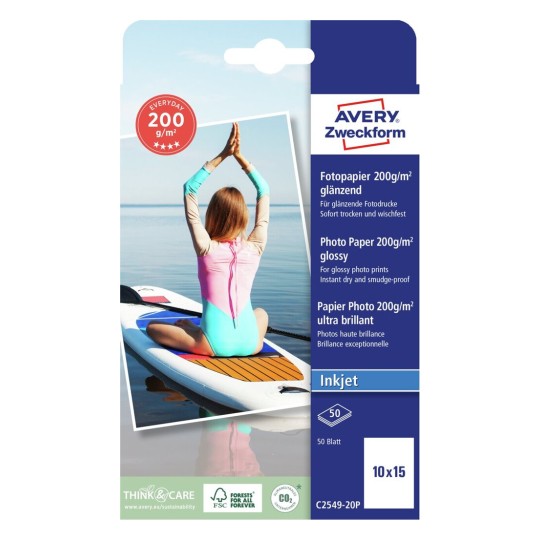 Fotopapier Fur Inkjetdrucker Avery Zweckform