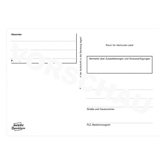 Adressaufkleber Paketaufkleber 2824 Avery Zweckform