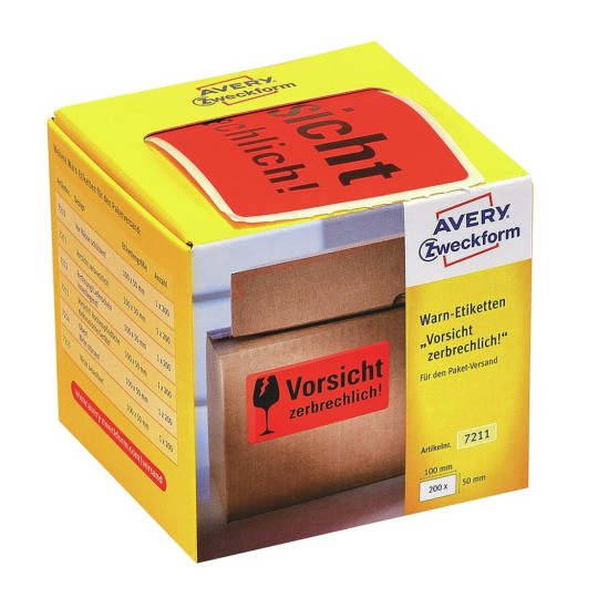 Warn Etiketten 7211 Avery Zweckform