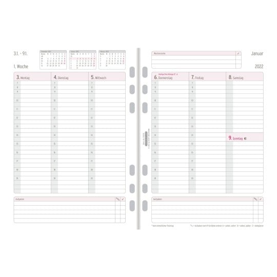 Chronoplan Jahres-Set Wochenplan 50292 148 x 210 mm