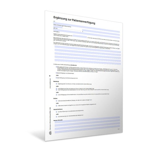 Patientenverfügung PDF und Word Vorschau