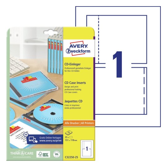 CD-Etiketten | L7676-25 | Avery Zweckform