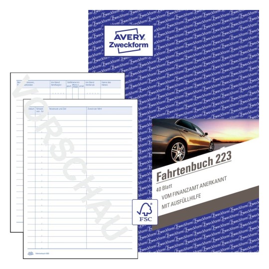 Fahrtenbuch Gunstig Kaufen Avery Zweckform