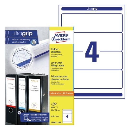 Ordneretiketten | L6061-100 | Avery Zweckform