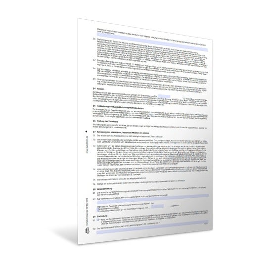Einheitsmietvertrag PDF und Word Vorschau