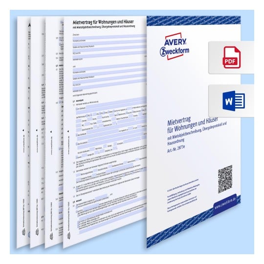 Mietvertrag für Wohnungen und Häuser PDF und Word Vorschau
