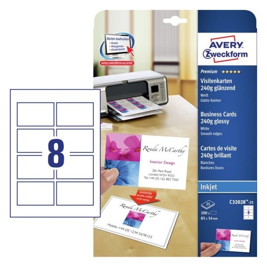 Visitenkarten selbst bedrucken | Avery Zweckform