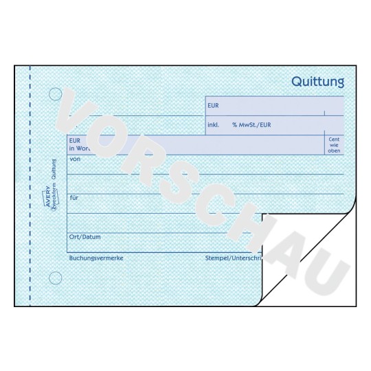 Quittung Inkl Mwst 321 Avery Zweckform