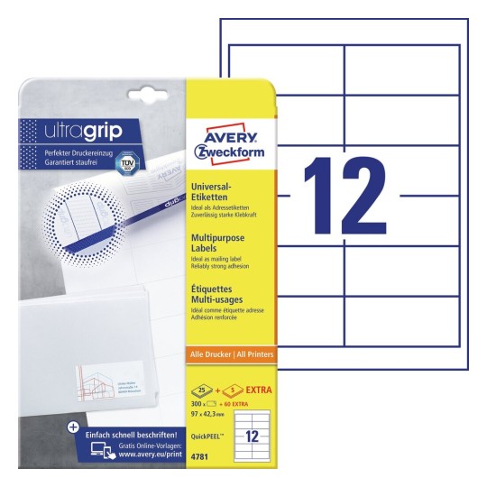 Universal Etiketten 4781 Avery Zweckform