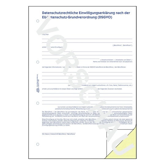 Datenschutzrechtliche Einwilligungserklarung Nach Der Dsgvo 1782 Avery Zweckform