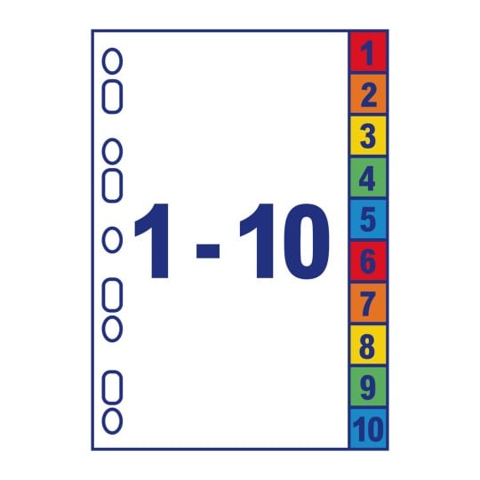 Spezialkarton-Register 01735501 225 x 297 mm