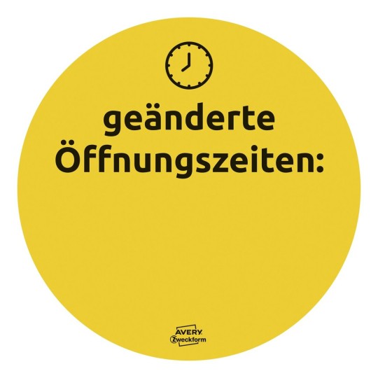 Corona Warnschilder Set Gastronomie Avery Zweckform