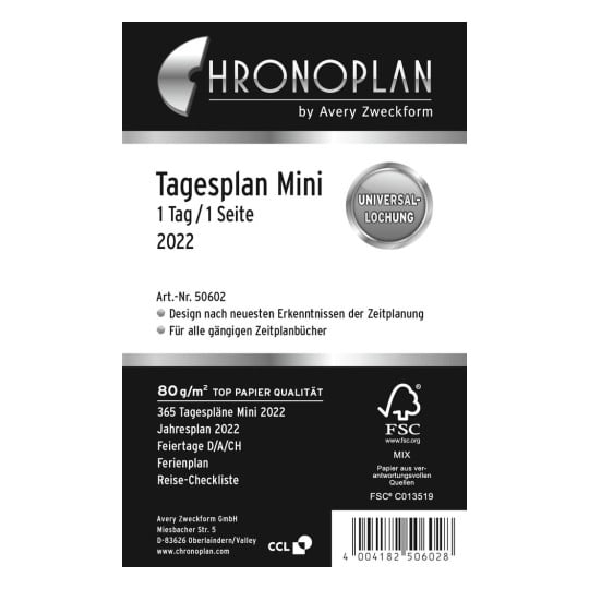 Chronoplan Tagesplan 50602