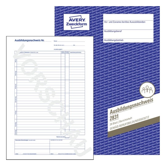 Ausbildungsnachweis 2831 Avery Zweckform