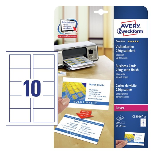 Visitenkarten Fur Laserdrucker Avery Zweckform