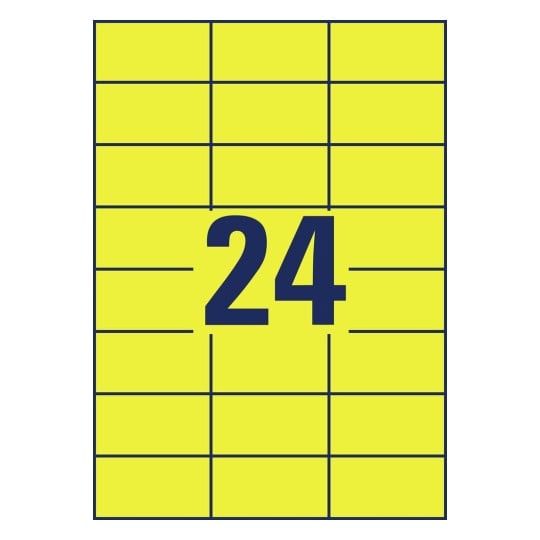 AVERY Zweckform wetterfeste Etiketten 70 x 37 mm gelb 480 Etiketten