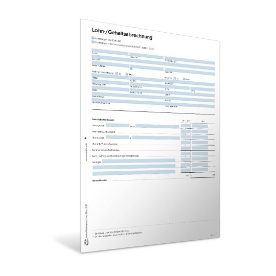 Lohn-/Gehaltsabrechnung PDF Vorschau