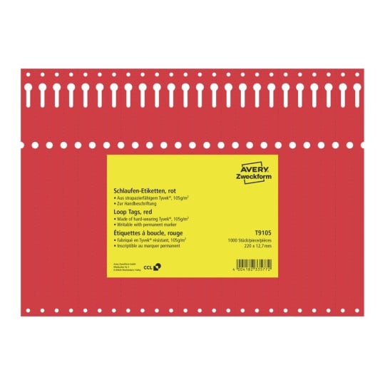 Schlaufen-Anhänger, Tyvek® 105g/m², zur Handbeschriftung T9105