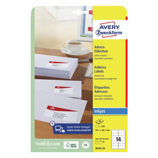 Adress-Etiketten | J8163-25 | Avery Zweckform