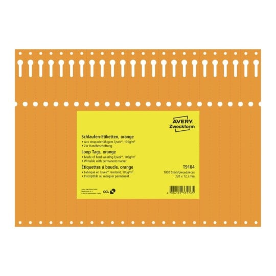 Schlaufen-Anhänger, Tyvek® 105g/m², zur Handbeschriftung T9104