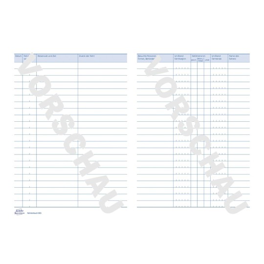 Avery Zweckform Fahrtenbuch A6 Design 48Bl.