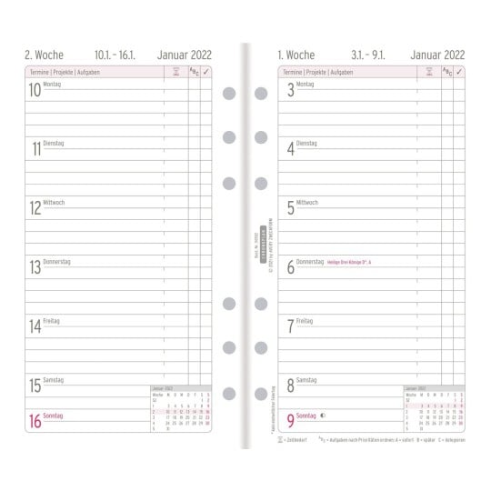 Chronoplan Wochenplan 50552 96 x 172 mm