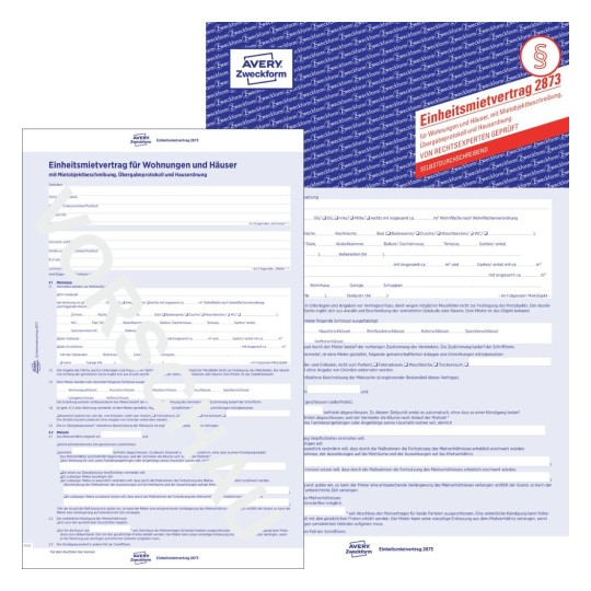 Mietvertrag Kaufen Avery Zweckform