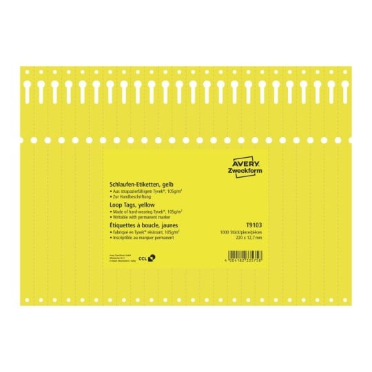 Schlaufen-Anhänger, Tyvek® 105g/m², zur Handbeschriftung T9103