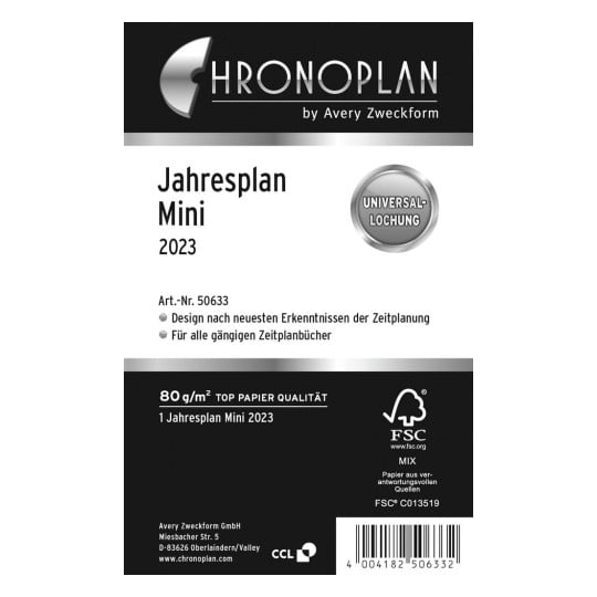 Chronoplan Jahresplan 50633