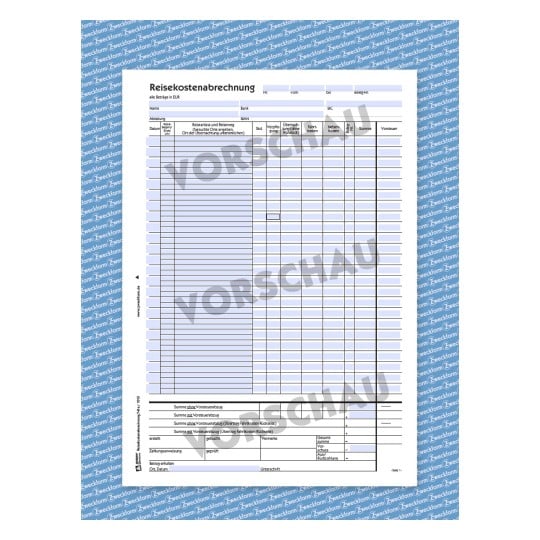 Reisekostenabrechnung Als Muster Zum Download Avery Zweckform Avery Zweckform