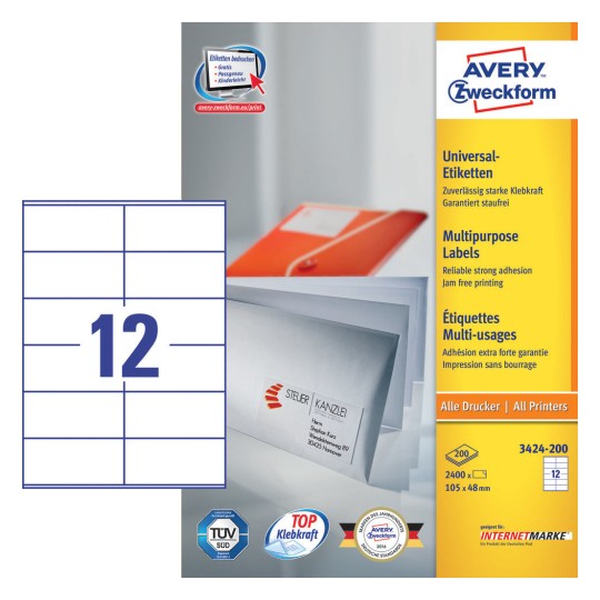 Universal-Etiketten | 3424-200 | Avery Zweckform