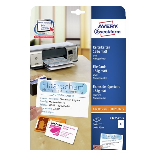 Karteikarten C 25 Avery Zweckform