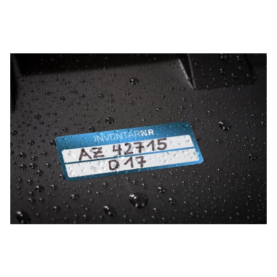 6910 4004182069103 Etikett Inventar Inventar-Etikett Polyester blau 2 Felder 1 part