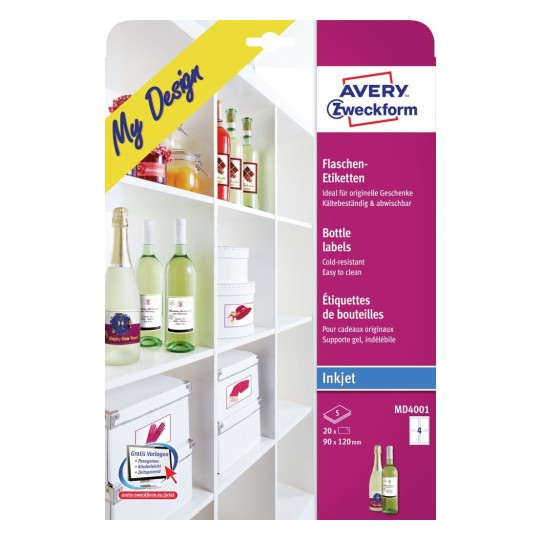Flaschen Etiketten Md4001 Avery Zweckform