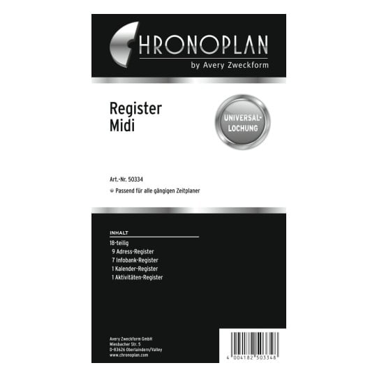 Chronoplan Register 50334