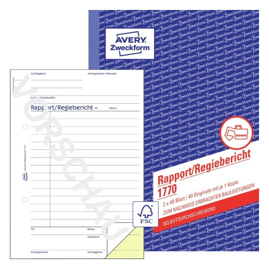 Bauformulare Für Das Handwerk Avery Zweckform