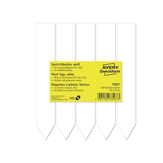 Steck-Schilder, Folie 350µ, zur Handbeschriftung T9001