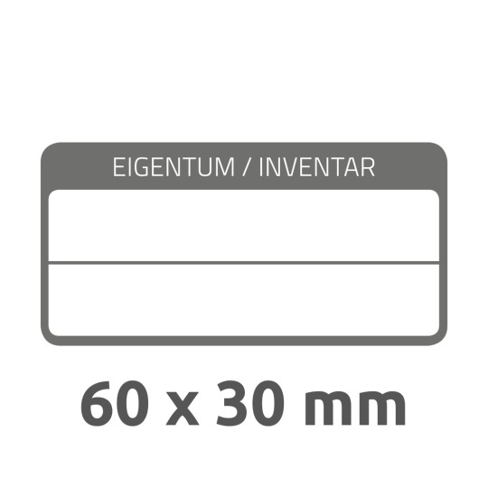 6903 4004182069035 Inventar-Etikett mit Laminat schwarz 3 part