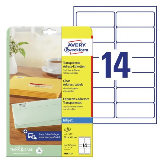 Adress-Etiketten | J8163-25 | Avery Zweckform