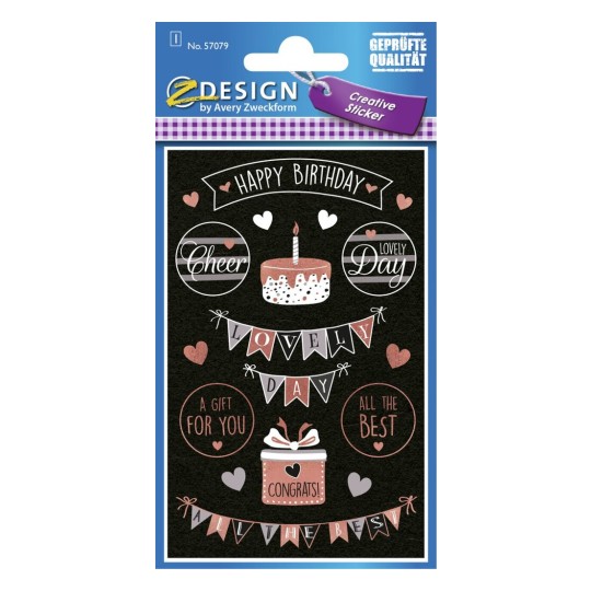 Deko Sticker Happy Birthday 57079 Avery Zweckform