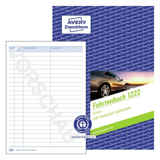 Fahrtenbuch Gunstig Kaufen Avery Zweckform Fahrtenbuch Gunstig Kaufen Avery Zweckform
