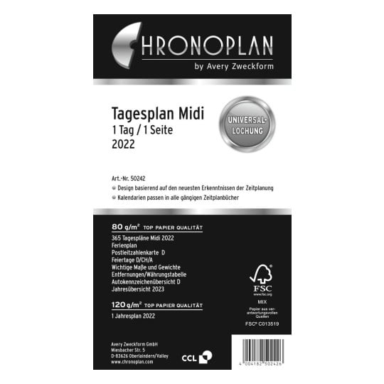 Chronoplan Tagesplan 50242