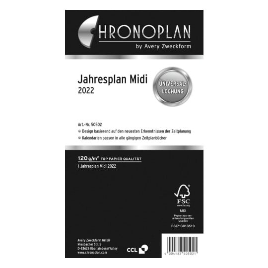 Chronoplan Jahresplan 50502