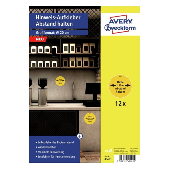 Warnschilder "Abstand halten" 49403